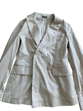 MALIPARMI Beige Harmony Silk Blend Blazer Size Medium